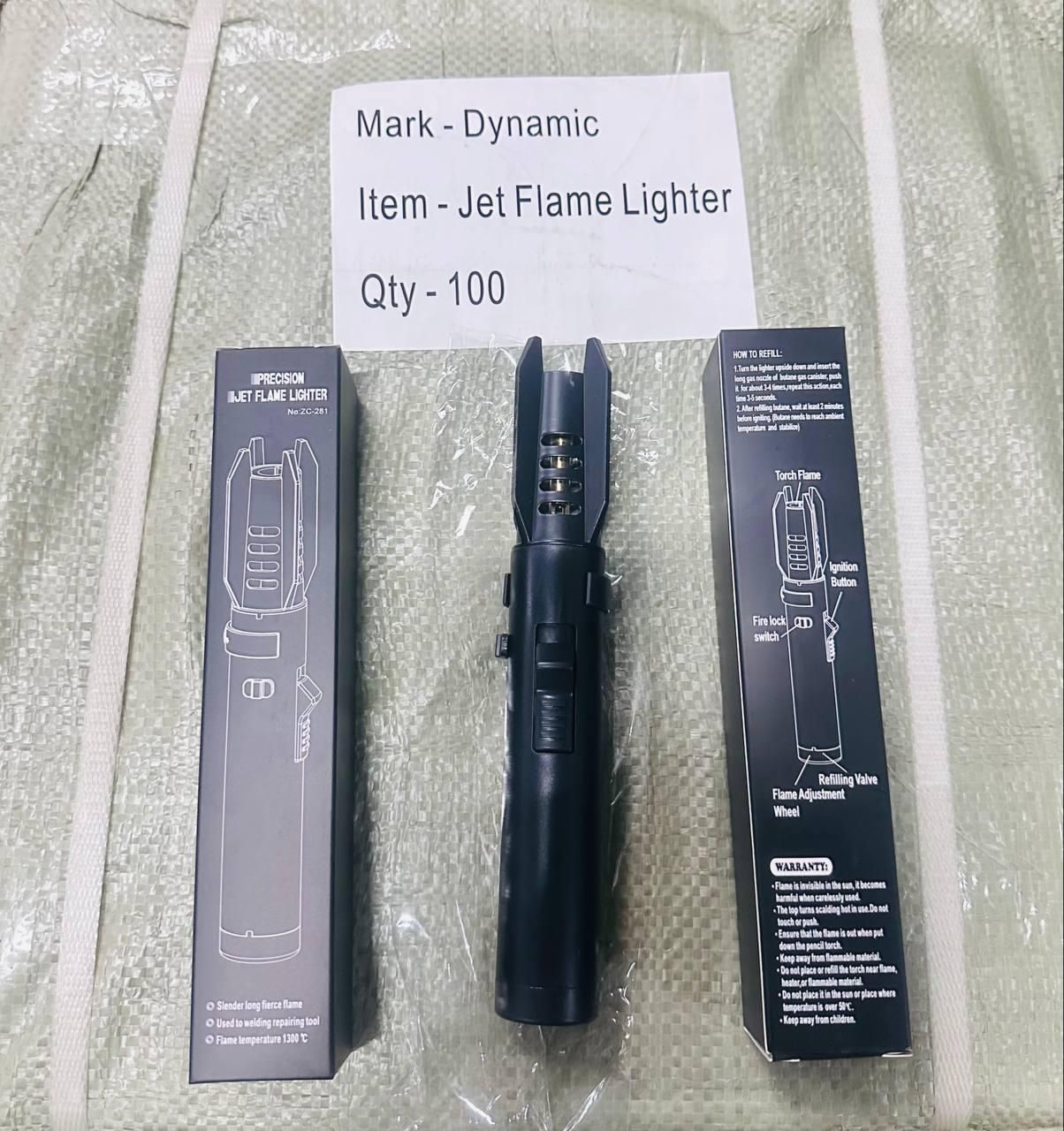 Refillable Jet Flame Torch Lighter with Adjustable Flame & Lock – Windproof, Flexible Neck, Visible Fuel Window – Ideal for BBQ, Kitchen, Camping, and More