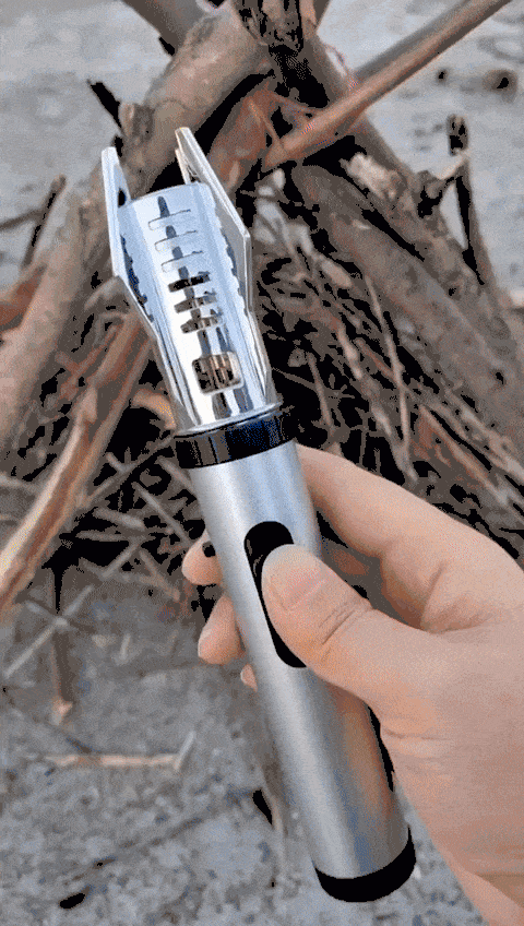 Refillable Jet Flame Torch Lighter with Adjustable Flame & Lock – Windproof, Flexible Neck, Visible Fuel Window – Ideal for BBQ, Kitchen, Camping, and More